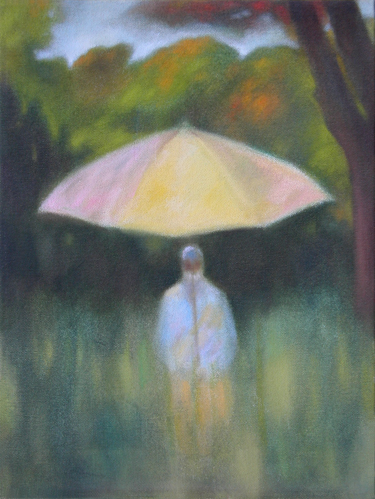 Figure With Umbrella